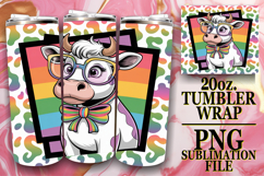 Happy Moments 20oz tumbler wrap, Cute Cow Product Image 1