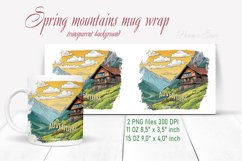 Mountains mug wrap sublimation | Mountains camping mug wrap Product Image 1