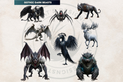 Obsidian Witches Clipart Dark Fantasy PNG Set Product Image 10