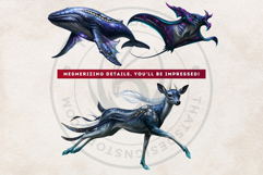 Obsidian Witches Clipart Dark Fantasy PNG Set Product Image 13