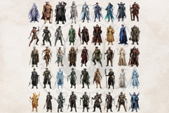 Fantasy Dragons riders Cliparts, RPG Warrior PNG Product Image 12