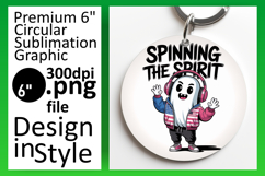 Lovely Round Design for Keychains , Funny Ghost Product Image 1