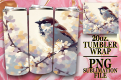 Sweet adventures 20oz tumbler wrap, Birds Product Image 1