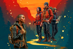 Golden Hour Travelers Clipart And Vacation People Graphics Product Image 11