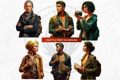 Golden Hour Travelers Clipart And Vacation People Graphics Product Image 14