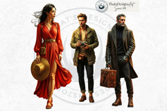 Golden Hour Travelers Clipart And Vacation People Graphics Product Image 5