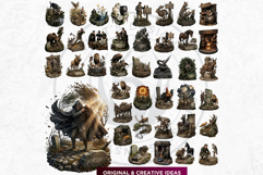 Jean De La Fontaine Fables Clipart Dark Renaissance PNG Product Image 4
