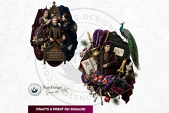 Jean De La Fontaine Fables Clipart Dark Renaissance PNG Product Image 8