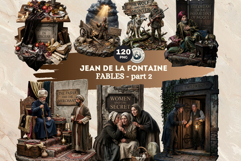 Jean De La Fontaine Fables Clipart Dark Renaissance V2 Product Image 1