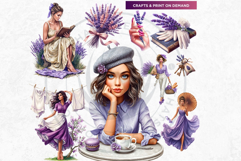 Lavender Affaire Clipart Set PNG, French Country Botanical Product Image 4