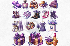 Lavender Affaire Clipart Set PNG, French Country Botanical Product Image 7