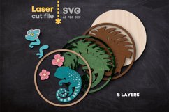 Tropical Animals Bundle SVG laser cut file for Glowforge Product Image 6