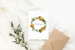 Mandarin wreath clipart. Sublimation PNG Product Image 6