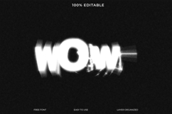 Glowing Motion Blur Text Effect Design Template Product Image 1