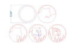 Forest Animals Bundle SVG laser cut file for Glowforge Product Image 9