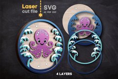 Sea Animals Bundle SVG laser cut file for Glowforge Product Image 5
