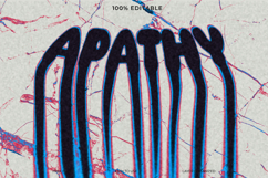 Distorted Dripping Text Effect Graphic Template Product Image 1
