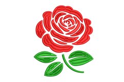 Stylized Red Rose Embroidery Designs for Machine Product Image 1