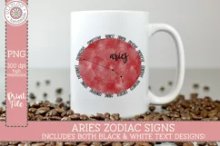 Aries Zodiac Sign with Personality Traits for Sublimation Product Image 3