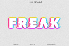 Freak Glitch Text Effect Graphic Design Template Product Image 1