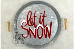 Let It Snow Christmas Song Quote Saying Holiday SVG DXF PNG Product Image 3