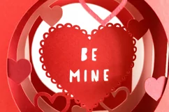 Valentines Day Shadow Box Tunnel Card, Cricut Joy Compatible Product Image 5