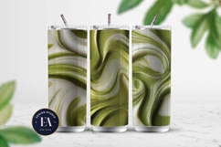 Matcha Latte Swirl Pattern, Creamy Matcha Abstract Paper Product Image 2