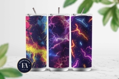 Neon Thunderstorm Texture | Electric Storm Background Product Image 2
