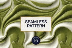 Matcha Latte Swirl Pattern, Creamy Matcha Abstract Paper Product Image 3