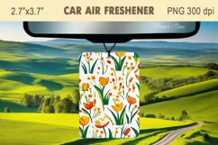 Spring Flowers Air Freshener Car|Car air freshin sublimating Product Image 2