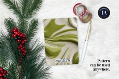 Matcha Latte Swirl Pattern, Creamy Matcha Abstract Paper Product Image 4