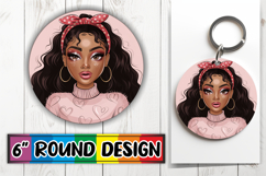 Enchanted Round Ornaments Magic, Afro Girl Product Image 1