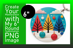 Bright Round Design for Sublimation , Holiday Product Image 1