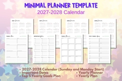 2027-2028 Minimal Planner Canva Template Product Image 3
