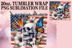 ENCHANTING HORIZONS 20oz TUMBLER WRAP, Skull USA Product Image 1