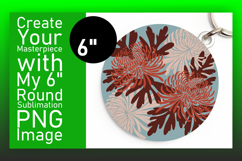 Cute Flamingo with Flowers Round Design PNG Product Image 1