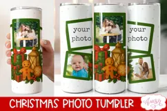 Christmas Photo tumbler wrap sublimation, Gingerbread man Product Image 2