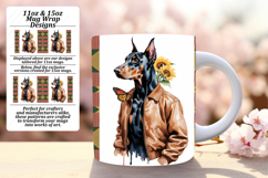 Fresh 15oz Mug Wrap Png Design , Cute Dog Product Image 1