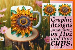 Fresh Whimsical Petal 3D Mug Wrap Sublimation 11oz 15oz Product Image 1