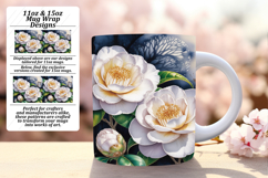 Artful 11oz Mug Wrap Png Template , Flowers Product Image 1