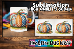 Magical moments 11oz 15oz sublimation wrap, Pumpkin Watercol Product Image 1