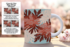 Fashionable 11oz Mug Wrap Png Artwork , Flowers Product Image 1