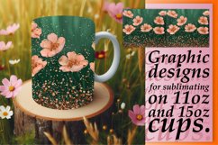 Blossom Leopard Glitter Mug Sublimation Product Image 1