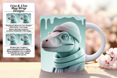 DYNAMIC 11oz Mug Wrap PNG Artwork , Cute Dino Product Image 1