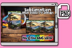 Stunning Stained Glass Mug Wrap 11oz/15oz Product Image 1