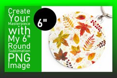 Cozy Fall Season Round Design with Watercolor Keychain Product Image 1