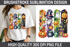 Halloween Brushstroke Sublimation Design - Brushstroke PNG Product Image 1