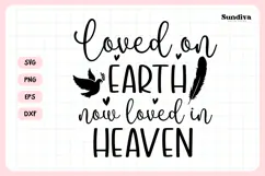 Christian Memorial Quote SVG | Loved In Heaven Product Image 3