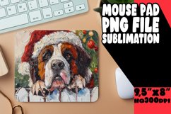Holiday Design Mouse Pad Winter Peeking Dog Sublimation Product Image 1