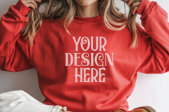 Christmas Gildan 18000 Heliconia Crewneck Sweatshirt Mockup Product Image 1